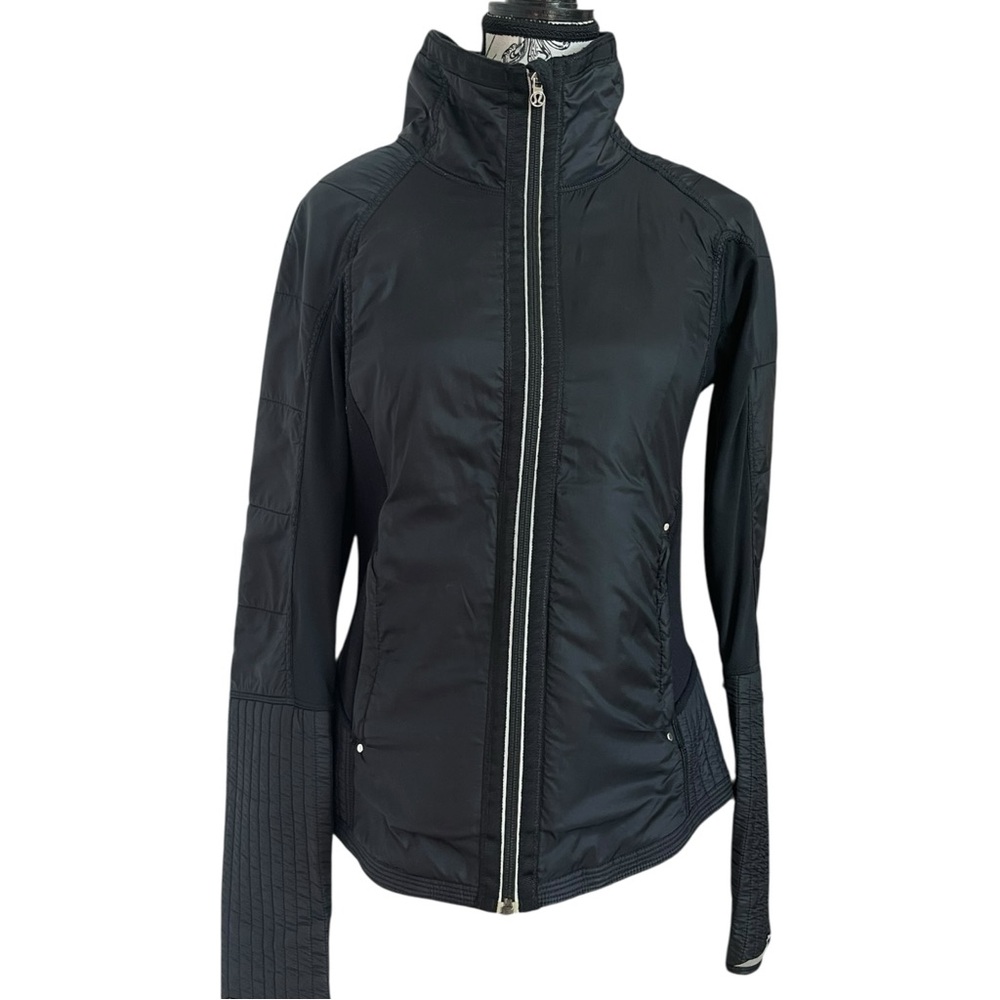 Lululemon Run Bundle Up Jacket Black Zip Athletic Fitted Women XS/S No Tag